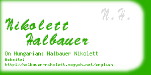 nikolett halbauer business card